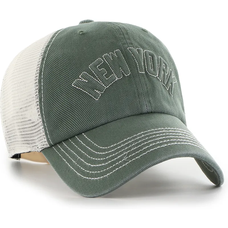 gorra-trucker-verde-clean-up-trailer-script-mesh-de-new-york-yankees-mlb-de-47-brand