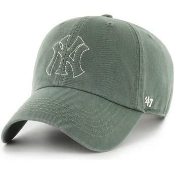 Cappellino curvo verde regolabile Clean Up Trailer dei New York Yankees MLB di 47 Brand
