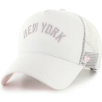 Beige og lyserød trucker-kasket Offside DT Soft Glow Script fra New York Yankees MLB fra 47 Brand