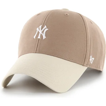 Brun justerbar kurvad keps MVP Base Runner Two Tone Legend från New York Yankees MLB av 47 Brand
