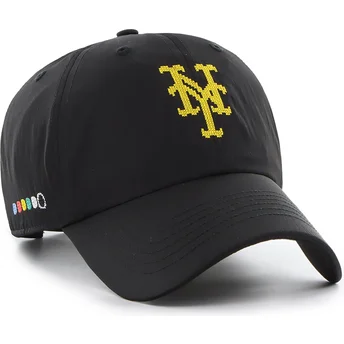 Casquette courbée noire ajustable Clean Up Eight Bit Hero New York Mets MLB 47 Brand