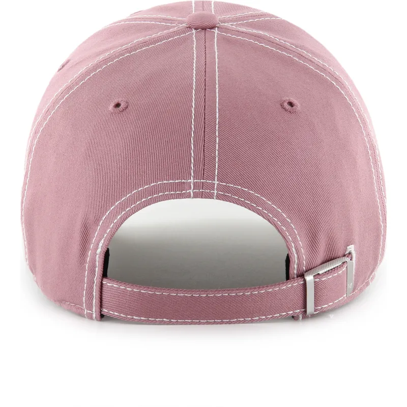 cappellino-curvo-rosa-regolabile-clean-up-contrast-stitch-dei-los-angeles-dodgers-mlb-di-47-brand