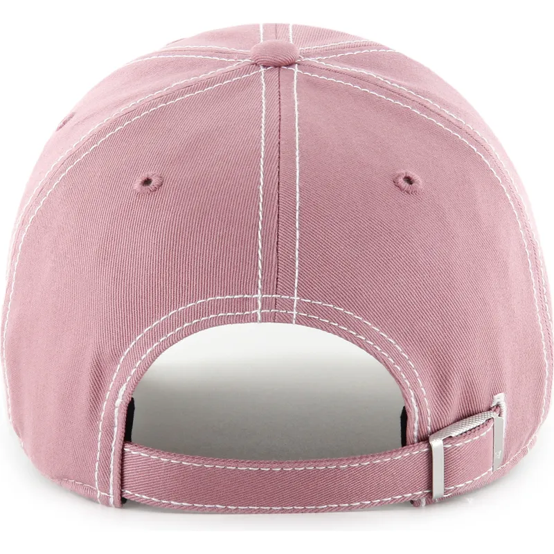 cappellino-curvo-rosa-regolabile-clean-up-contrast-stitch-dei-new-york-yankees-mlb-di-47-brand