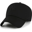 gorra-curva-negra-ajustable-con-logo-negro-clean-up-contemporary-two-tone-de-new-york-yankees-mlb-de-47-brand