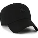 schwarze-verstellbare-curved-cap-mit-schwarzem-logo-clean-up-contemporary-two-tone-der-new-york-yankees-mlb-von-47-brand