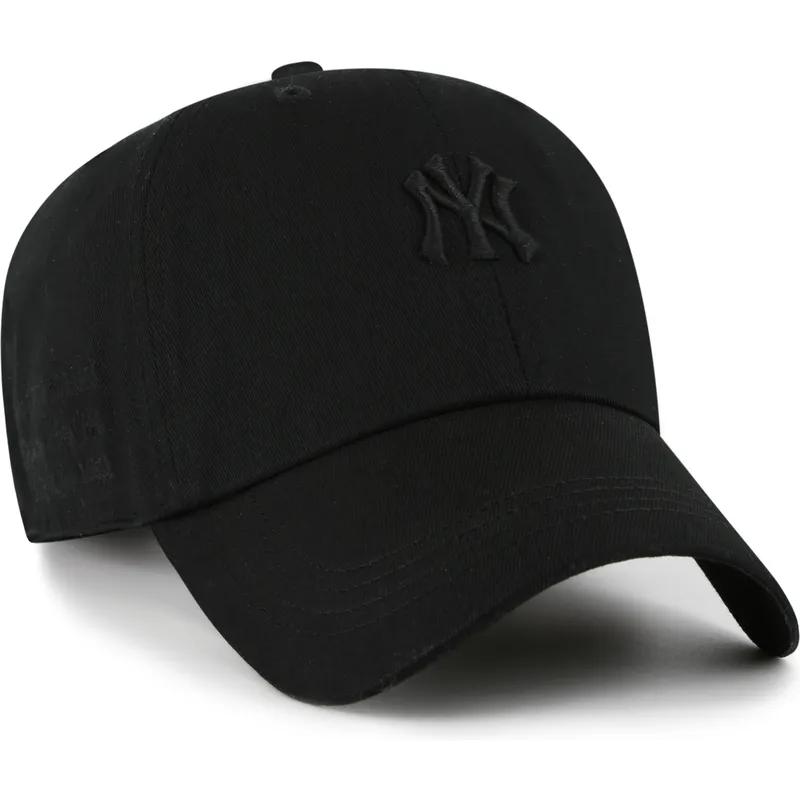 sort-justerbar-curved-kasket-med-sort-logo-clean-up-contemporary-two-tone-fra-new-york-yankees-mlb-fra-47-brand