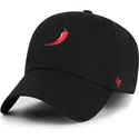 gorra-curva-negra-ajustable-guindilla-clean-up-food-base-runner-icon-de-47-brand