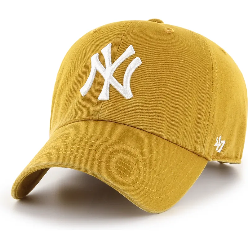 cappellino-curvo-giallo-regolabile-clean-up-flat-gold-dei-new-york-yankees-mlb-di-47-brand