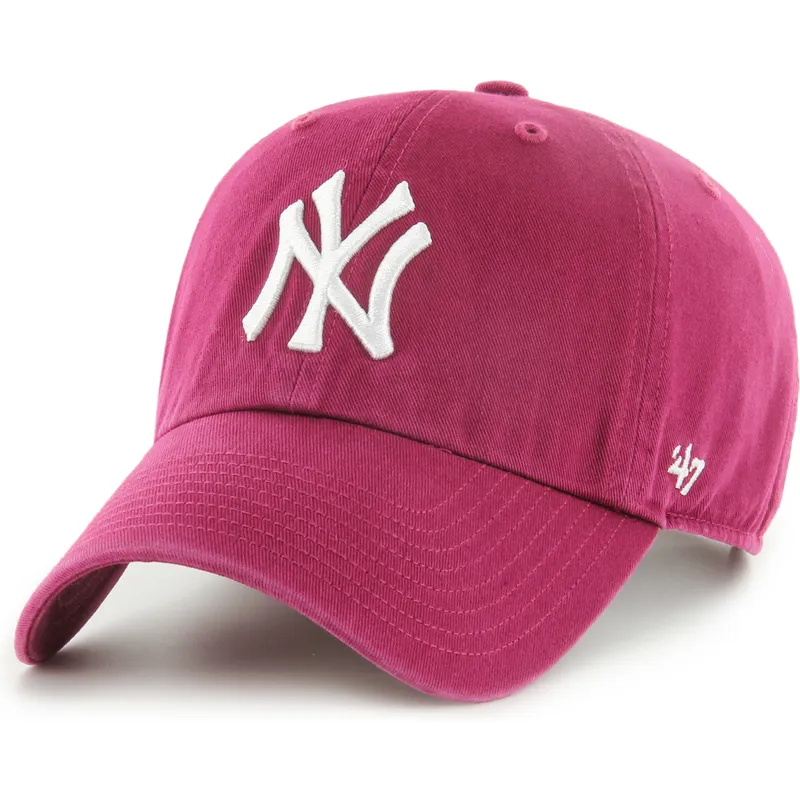 cappellino-curvo-rosso-regolabile-clean-up-galaxy-dei-new-york-yankees-mlb-di-47-brand
