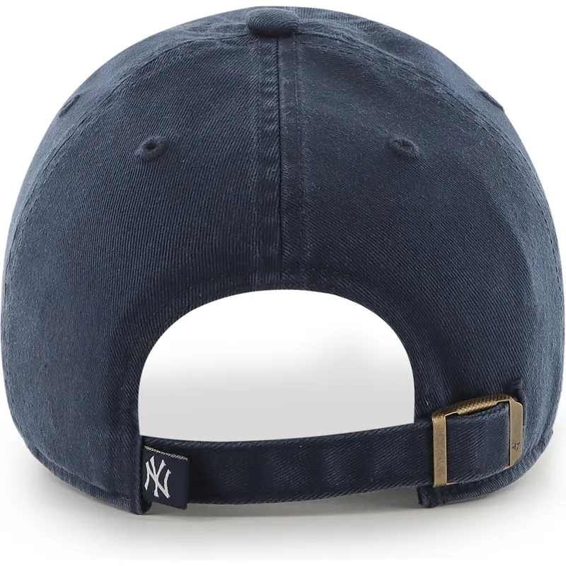 cappelli-curva-blu-marino-cinghia-regolabile-clean-up-dei-new-york-yankees-mlb-di-47-brand