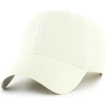 Cappellino curvo giallo chiaro regolabile Clean Up Base Runner dei New York Yankees MLB di 47 Brand