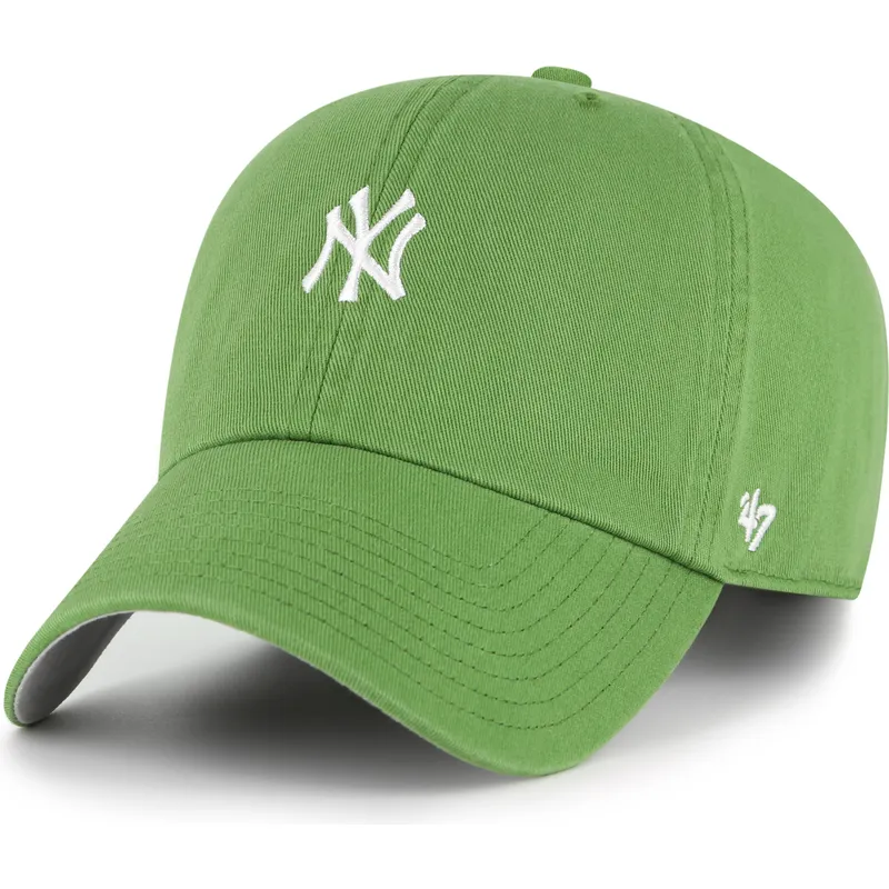 gron-justerbar-curved-kasket-clean-up-base-runner-fatigue-green-fra-new-york-yankees-mlb-fra-47-brand