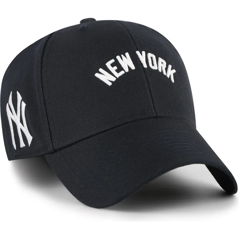 cappellino-curvo-blu-marino-regolabile-mvp-ballpark-script-shot-dei-new-york-yankees-mlb-di-47-brand