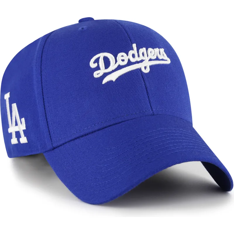 casquette-courbee-bleue-ajustable-mvp-ballpark-script-shot-los-angeles-dodgers-mlb-47-brand