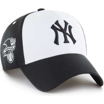 Cappellino curvo nero e bianco snapback MVP Replica Sure Shot di New York Yankees MLB di 47 Brand