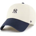 buet-kasket-beige-og-marinebla-justerbar-clean-up-base-runner-sure-shot-two-tone-fra-new-york-yankees-mlb-fra-47-brand