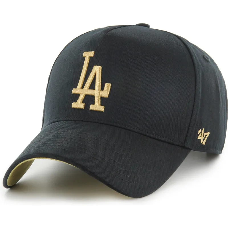 47-brand-curved-brim-mvp-dt-sure-shot-two-tone-cotton-los-angeles-dodgers-mlb-black-snapback-cap