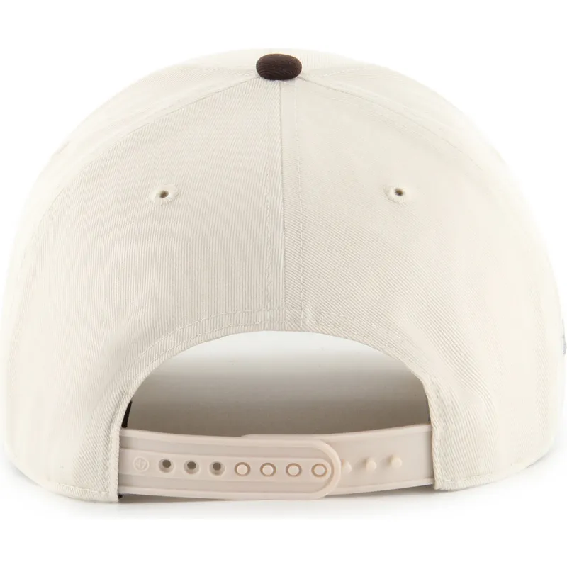 casquette-courbee-beige-et-marron-snapback-mvp-dt-sure-shot-two-tone-cotton-oakland-athletics-mlb-47-brand