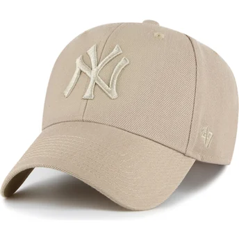 Cappellino curvo khaki snapback con logo khaki MVP dei New York Yankees MLB di 47 Brand