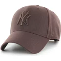 brun-buet-snapback-kasket-med-brunt-mvp-logo-fra-new-york-yankees-mlb-fra-47-brand