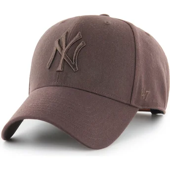 Brun buet snapback-kasket med brunt MVP-logo fra New York Yankees MLB fra 47 Brand