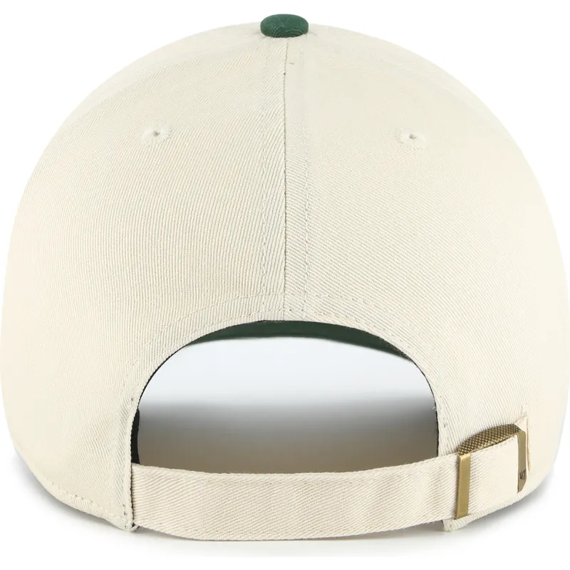 bezowo-zielona-regulowana-czapka-z-daszkiem-clean-up-base-runner-sure-shot-two-tone-mlb-od-47-brand
