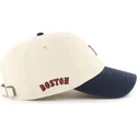 cappellino-curvo-beige-e-blu-marino-regolabile-clean-up-base-runner-sure-shot-two-tone-dei-boston-red-sox-mlb-di-47-brand
