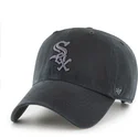 sort-justerbar-curved-kasket-med-grat-clean-up-logo-fra-chicago-white-sox-mlb-fra-47-brand