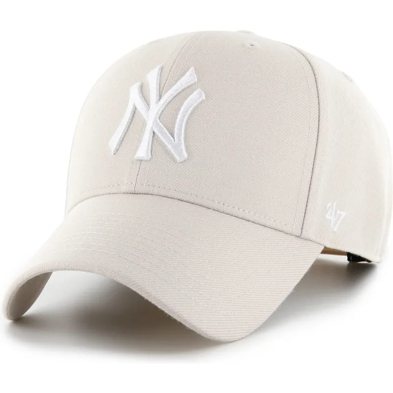 cappellino-curvo-beige-snapback-mvp-bone-di-new-york-yankees-mlb-di-47-brand