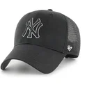 sort-trucker-kasket-med-sort-outline-mvp-branson-logo-fra-new-york-yankees-mlb-af-47-brand