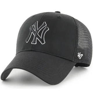 Casquette trucker noire avec logo noir Outline MVP Branson New York Yankees MLB 47 Brand