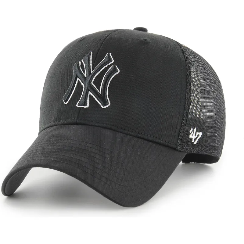 casquette-trucker-noire-avec-logo-noir-outline-mvp-branson-new-york-yankees-mlb-47-brand