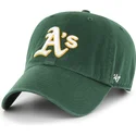 grune-verstellbare-curved-cap-clean-up-von-oakland-athletics-mlb-von-47-brand