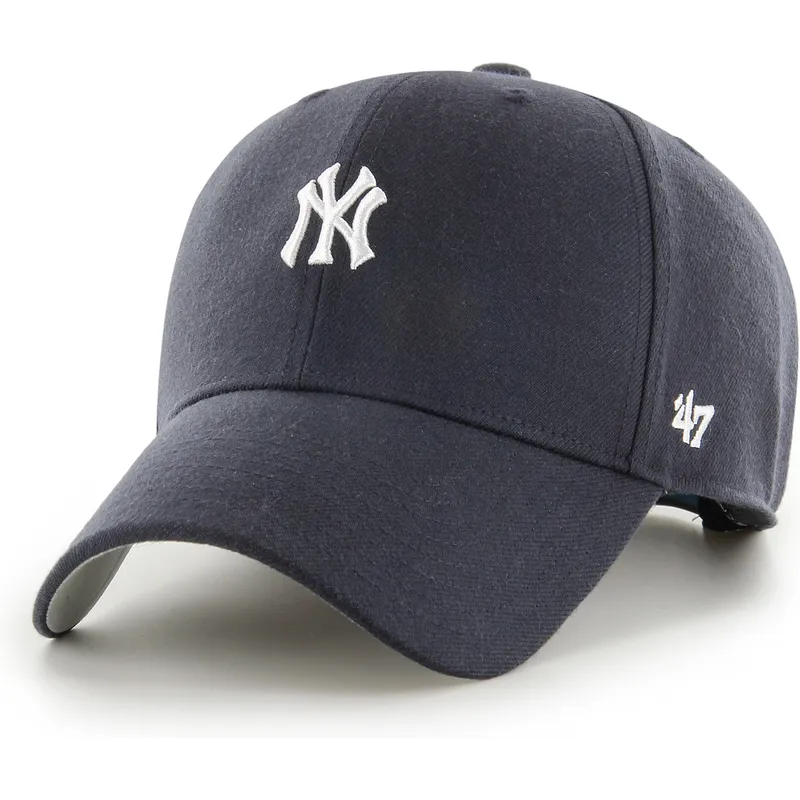 cappellino-curvo-blu-marino-snapback-mvp-base-runner-dei-new-york-yankees-mlb-di-47-brand