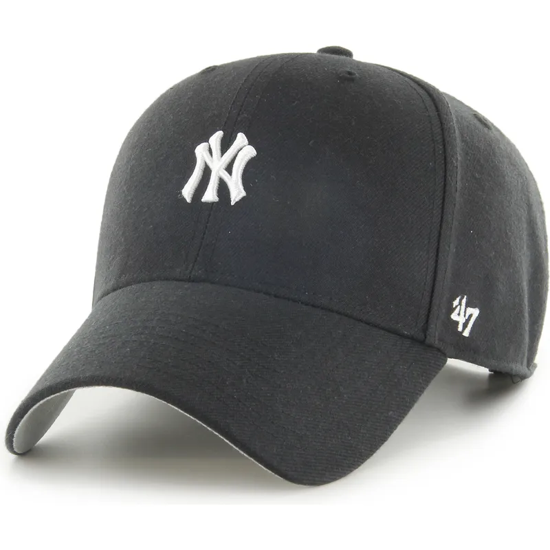 cappellino-curvo-nero-snapback-mvp-base-runner-dei-new-york-yankees-mlb-di-47-brand