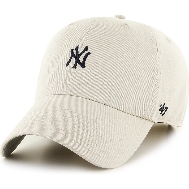 bojd-beige-justerbar-keps-clean-up-base-runner-mini-logo-new-york-yankees-mlb-av-47-brand