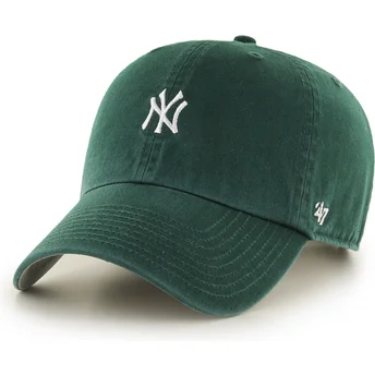 Grøn justerbar curved kasket Clean Up Base Runner Mini Logo fra New York Yankees MLB af 47 Brand