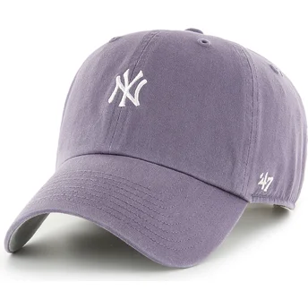Böjd justerbar violett keps Clean Up Base Runner Iris från New York Yankees MLB av 47 Brand