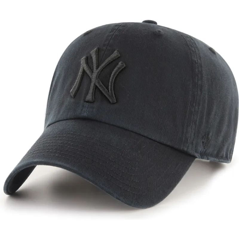 cappellino-curvo-nero-regolabile-con-logo-nero-clean-up-dei-new-york-yankees-mlb-di-47-brand