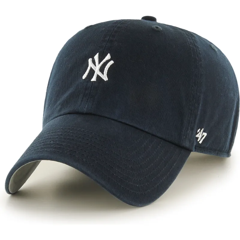 cappellino-curvo-blu-marino-regolabile-clean-up-base-runner-mini-logo-dei-new-york-yankees-mlb-di-47-brand