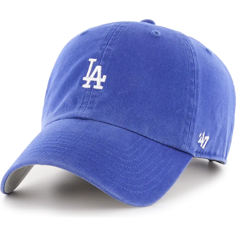 cappellino-curvo-blu-regolabile-clean-up-base-runner-dei-los-angeles-dodgers-mlb-di-47-brand