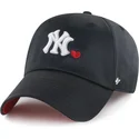 cappellino-curvo-nero-regolabile-clean-up-with-love-dei-new-york-yankees-mlb-di-47-brand