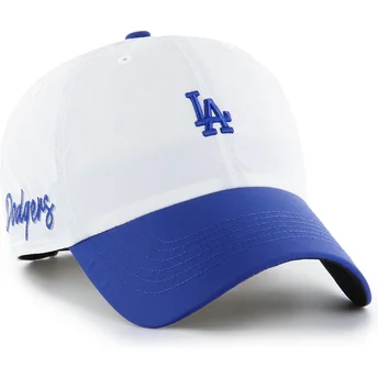 Cappellino con visiera curva bianco e blu regolabile Clean Up Vista Mini Two Tone dei Los Angeles Dodgers MLB di 47 Brand