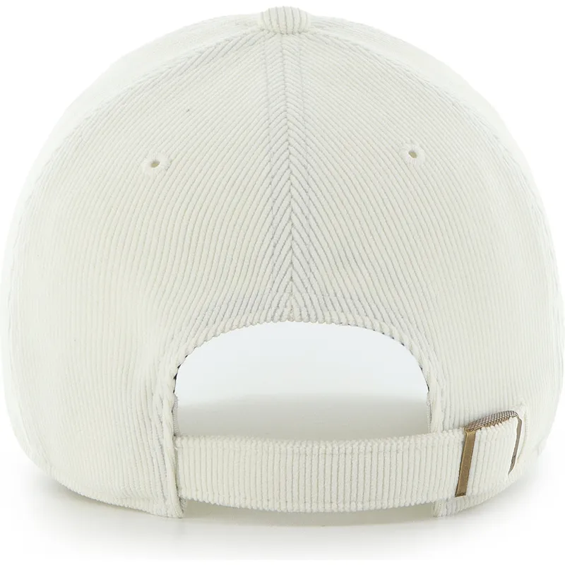 casquette-courbee-beige-ajustable-clean-up-mini-script-cord-new-york-yankees-mlb-47-brand