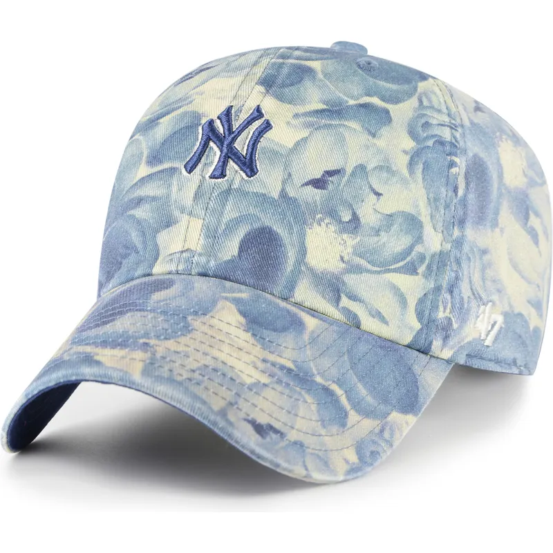 cappellino-curvo-blu-regolabile-clean-up-gardenia-dei-new-york-yankees-mlb-di-47-brand