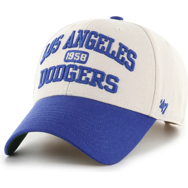 cappellino-curvo-beige-e-blu-regolabile-mvp-broke-line-dei-los-angeles-dodgers-mlb-di-47-brand