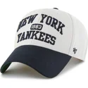buet-beige-og-marinebla-justerbar-kasket-mvp-broke-line-fra-new-york-yankees-mlb-fra-47-brand