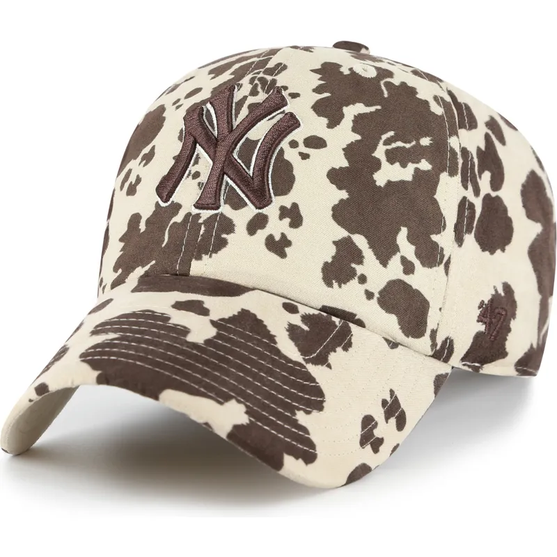 brun-bojd-justerbar-keps-med-brunt-clean-up-bessie-logotyp-fran-new-york-yankees-mlb-av-47-brand