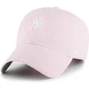 cappellino-curvo-rosa-regolabile-clean-up-cord-base-runner-dei-new-york-yankees-mlb-di-47-brand