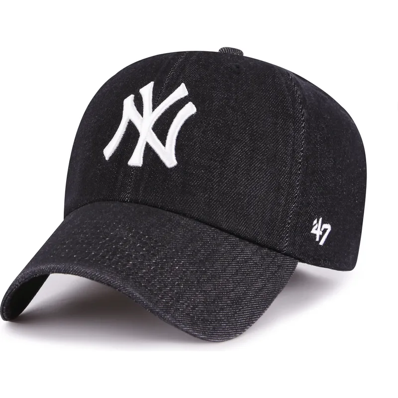 gorra-curva-negra-ajustable-clean-up-lennon-de-new-york-yankees-mlb-de-47-brand